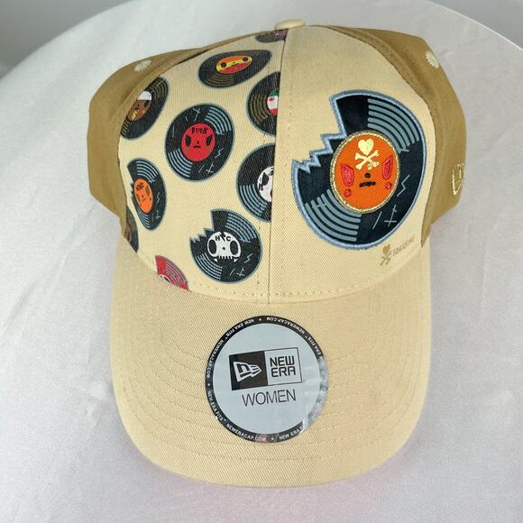 Rare Tokidoki Broken Records Vinyl Cap Beige Cream Adios Vintage Women\'s Hat main image 7